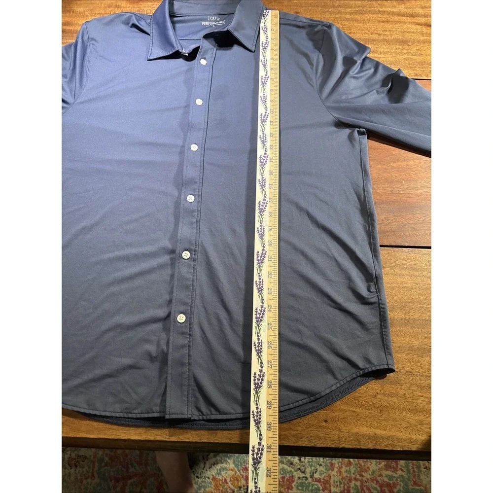 Lot Of 2 J Crew Shirt Mens Large Blue performance Oxford Lightweight Stretch - Picture 9 of 10